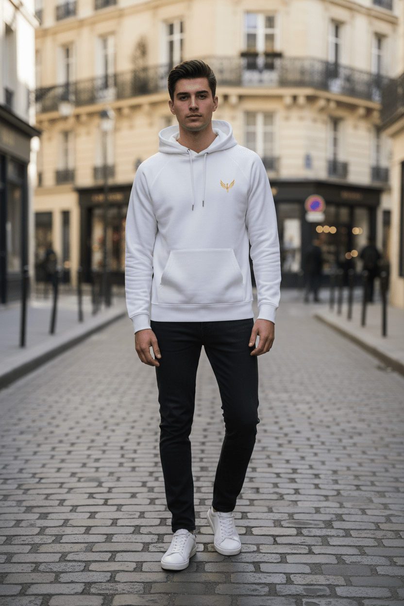 Sweat Raglan Cendre Homme - Phelys-Paris